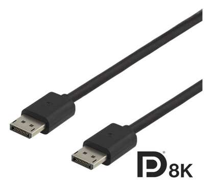 Attēls no Kabelis DELTACO DisplayPort 1.5m,8K,DP 1.4, DSC 1.2,juodas