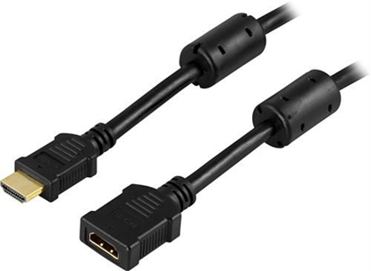 Picture of Kabelis DELTACO HDMI-M - HDMI-F, juodas, 2m / HDMI-122