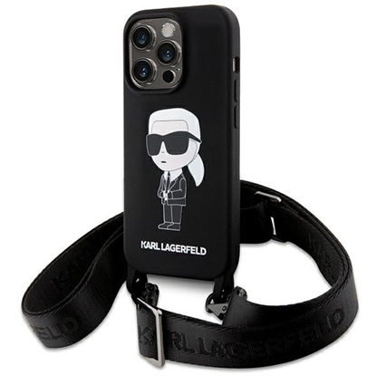 Attēls no Karl Lagerfeld Crossbody Silicone Ikonik Back Case for Apple iPhone 15 Pro Max