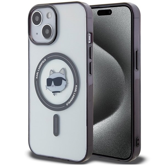 Picture of Karl Lagerfeld KLHMP15MHCHNOTK Back Case for Apple iPhone 15 Plus / 14 Plus