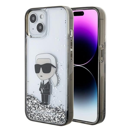 Изображение Karl Lagerfeld Liquid Glitter Ikonik Back Case for Apple iPhone 15