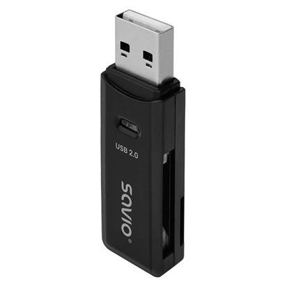 Picture of Karšu lasītājs Savio USB 2.0 SD Black