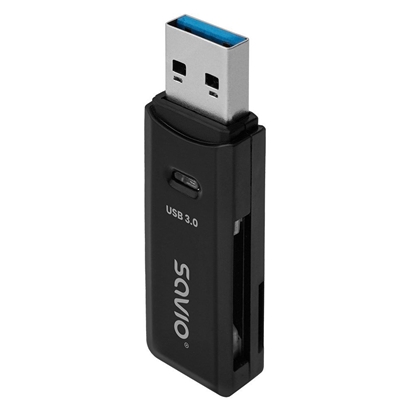 Picture of Karšu lasītājs Savio USB 3.0 SD Reader Black