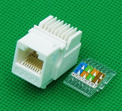 Изображение Keystone modulis CAT6 CAT5E UTP | lieto ar SS-1xRJ45-PR vai SS-xRJ45-PR | Bezinstrumenta montāžai