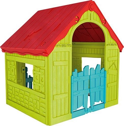 Изображение Keter Wonderfold Playhouse bērnu rotaļu māja (saliekama) sarkana/zaļa/zila 29202656732