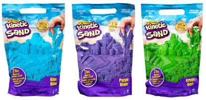 Attēls no Kinetic Sand , The Original Moldable Sensory Play Sand Toys For Kids, Blue, 2 lb. Resealable Bag, Ages 3+
