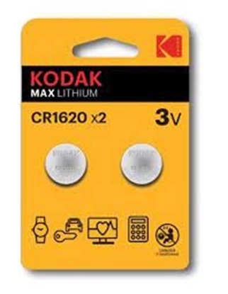 Attēls no Kodak Lithium CR1620 / 3V Batteries (2pcs)