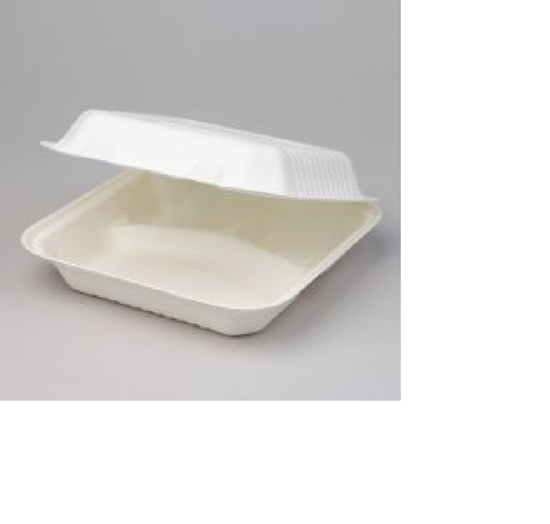 Изображение Kompostējamas cukurniedru kārbas 23x23x7cm BioBox, trīsdaļīgas, 2.25kg, 50gab
