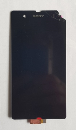 Attēls no LCD displeja skārienekrāna ciparu pārveidotāja komplekts Sony Xperia Z L36 LT36 L36H C6602 C6603 C6606 Melns Jauns  ar Defektu