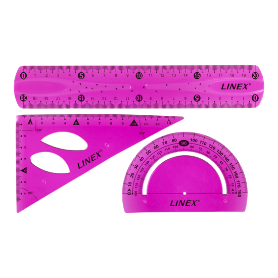 Picture of Lineālu komplekts LINEX, FLEX PINK