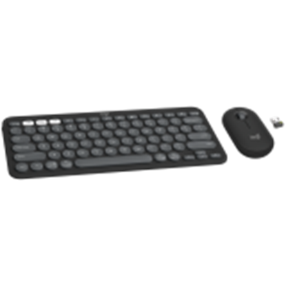 Attēls no Logitech Pebble 2 Combo keyboard Mouse included RF Wireless + Bluetooth QWERTY Danish, Finnish, Norwegian, Swedish Graphite