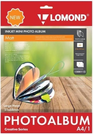 Picture of Lomond Inkjet Mini Album Large Heart Matte 51x68mm (Large)