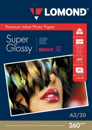 Picture of Lomond Premium Photo Paper Super Glossy 260 g/m2 A3, 20 sheets, Bright