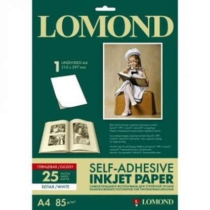 Изображение Lomond Self Adhesive Inkjet Photo Paper Glossy A4, 25 sheets