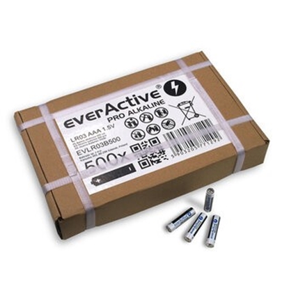 Изображение LR03/AAA baterijas 1.5V everActive Pro Alkaline MN2400/E92 iepakojumā 500 gb.