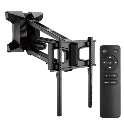Изображение Maclean MC-891 Electric TV Wall Mount Bracket with Remote Control Height Adjustment 37'' - 70" max. VESA 600x400 up to 35kg Above Fireplace Mount Sturdy