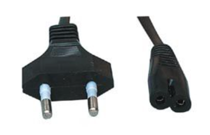 Изображение Maitinimo kabelis AC su jungtimis 1.5 m, juodas