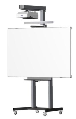 Изображение Mobile motorized 100 inch projection white board system for Epson interactive short throw projectors