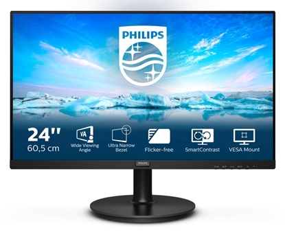 Picture of Monitorius Philips LCD monitor 241V8L/00 23.8 ", FHD, 1920 x 1080 pixels, VA, 16:9, Black, 4 ms, 250