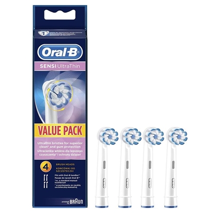 Attēls no Oral-B EB 60-4 toothbrush head 4 pc(s) Blue  White