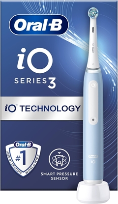 Attēls no Oral-B | Electric Toothbrush | iO3 Series | Rechargeable | For adults | Number of brush heads included 1 | Number of teeth brushing modes 3 | Ice Blue