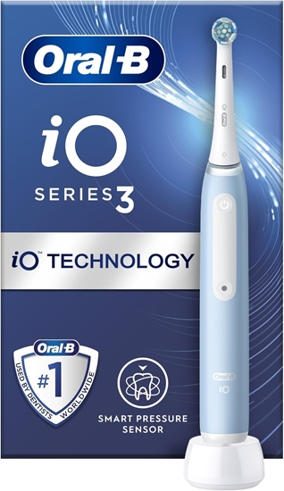 Изображение Oral-B | iO3 Series | Electric Toothbrush | Rechargeable | For adults | Ice Blue | Number of brush heads included 1 | Number of teeth brushing modes 3