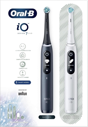 Picture of Oral-B iO Series 7 Duo toothbrush 2 pcs. White/Black