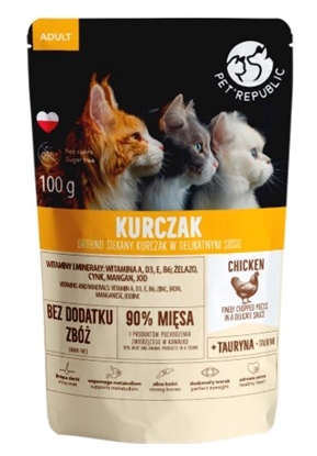 Picture of PET REPUBLIC Adult Chicken finely chopped - wet cat food- 100 g