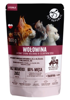 Изображение PET REPUBLIC Sterile Beef finely chopped - wet cat food- 100 g