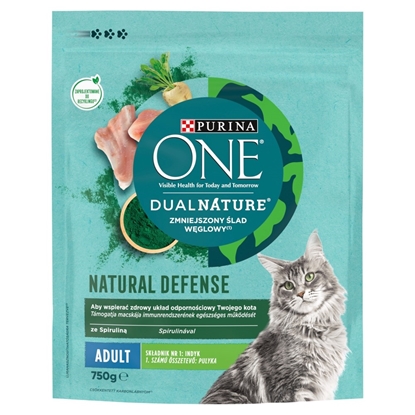 Attēls no PURINA One DualNature Natural Defense Adult - dry cat food - 750 g