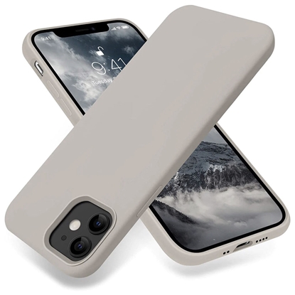 Изображение Riff Plāns & Mīksts silikona aizmugures maks ar mīkstu iekšpusi priekš Apple iPhone 15 Plus Grey