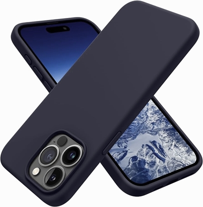 Picture of Riff Plāns & Mīksts silikona aizmugures maks ar mīkstu iekšpusi priekš Apple iPhone 15 Pro Dark blue