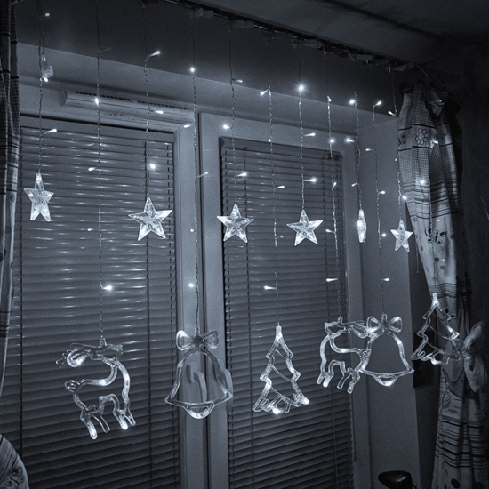 Picture of RoGer LED Lights Reindeer Curtains 2,5m / 138LED Сold-white