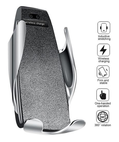 Picture of RoGer S5 Car Holder with Wireless Charging 10W for smartphones