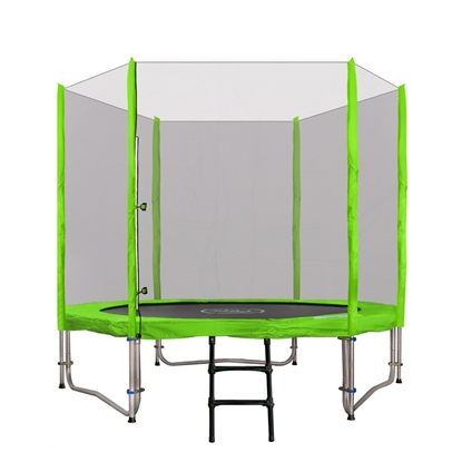 Attēls no RoGer Trampoline with an External Safety Net and a Ladder 244cm