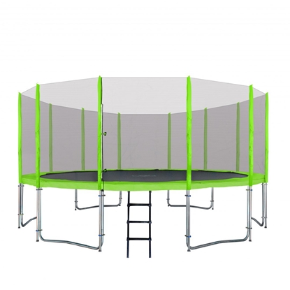 Attēls no RoGer Trampoline with an External Safety Net and a Ladder 487cm