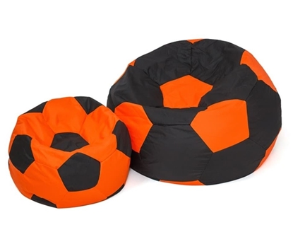 Attēls no Sako bag pouf Ball black-orange L 80 cm