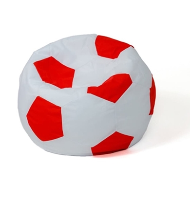 Attēls no Sako bag pouf Ball white-red L 80 cm