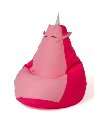 Изображение Sako bag pouf Unicorn pink-light pink XXL 140 x 100 cm