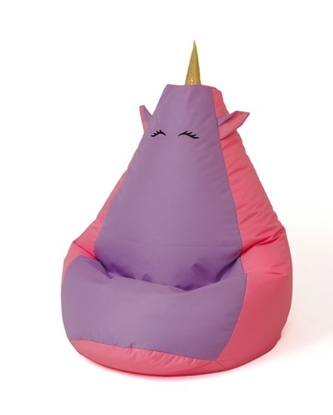 Attēls no Sako bag pouf Unicorn pink-purple L 105 x 80 cm