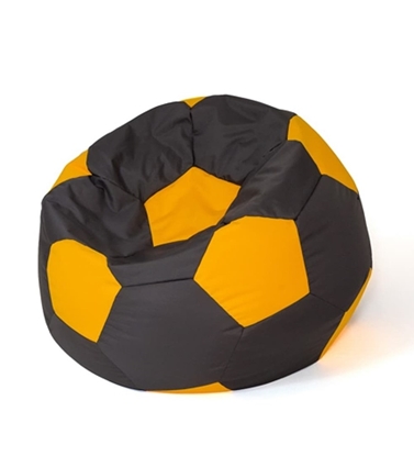 Attēls no Sako bag pouffe Ball black-yellow XL 120 cm