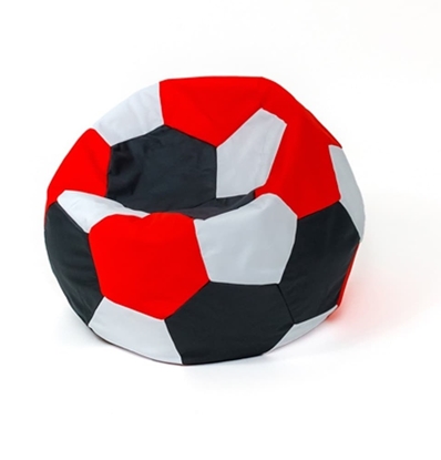 Attēls no Sako bag pouffe ball white-black-red L 80 cm