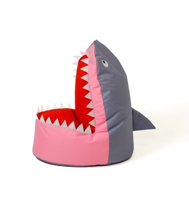 Attēls no Sako bag pouffe Shark grey-pink XXL 100 x 60 cm