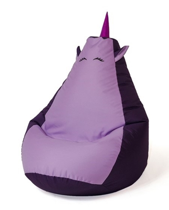 Изображение Sako bag pouffe Unicorn purple-light purple XL 130 x 90 cm