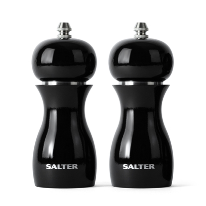 Attēls no Salter 7613 BKXRA Gloss Salt and Pepper Mills Black