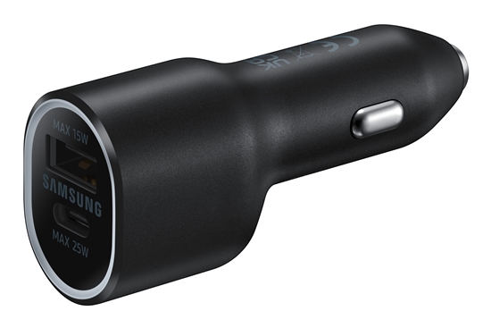 Picture of SAMSUNG POWER CAR CHARGER DUAL USB-C 25W + USB 15W BLACK EP-L4020NBEGEU