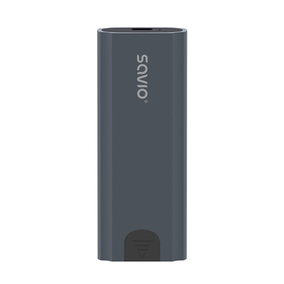Picture of Savio M.2 SSD NVMe external drive enclosure, USB-C 3.1, AK-67, grey