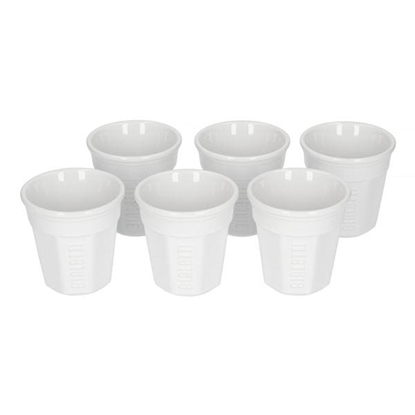 Изображение Set of 6 espresso cups BIALETTI BICCHIERINI Porcelain 6x 60 ml White