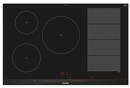 Attēls no Siemens EX875LVC1E hob Black, Stainless steel Built-in Zone induction hob 5 zone(s)