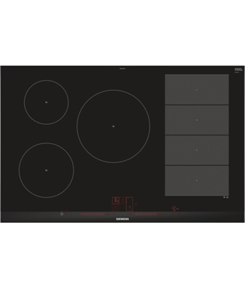 Picture of Siemens EX875LVC1E hob Black, Stainless steel Built-in Zone induction hob 5 zone(s)